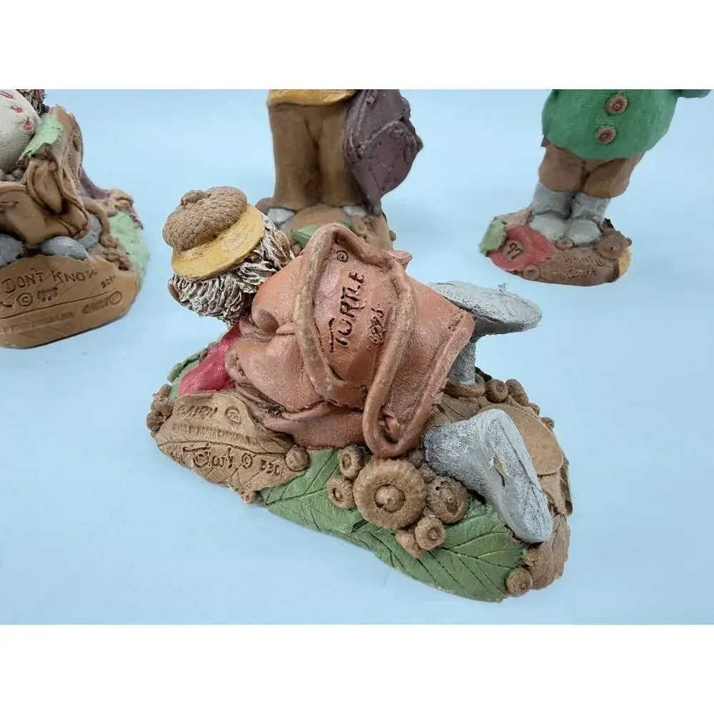Vintage Tom Clark Cairn Studio Resin Gnome Figurines Set of 4
